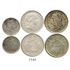 Image 1 : Lot of 3 Colombian silver minors: Medellin, 20 centavos, 1877; Bogota, 20 centavos, 1897; and Bogota