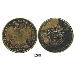 London, England, copper penny, Victoria (young head), 1841, no colon after REG, with unidentified "s