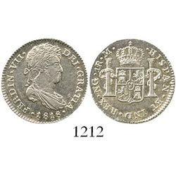 Guatemala, bust 1 real, Ferdinand VII, 1818M. KM-66; CT-1121. 3.3 grams. Choice, lustrous and well-s