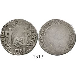 Zacatecas, Mexico, 2 reales, Ferdinand VII, 1811, flowers-and-castles variety. CT-1062; KM-186. 6.5