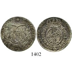 Madrid, Spain, silver proclamation medal, Ferdinand VII, 1808. Herrera-2. 5.8 grams. Choice XF with