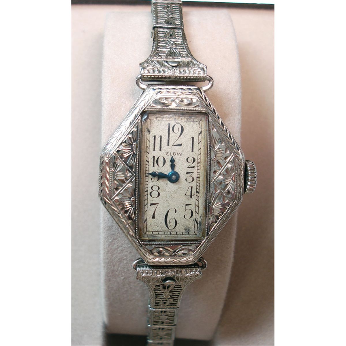 Vintage14k white gold Lady Elgin Wrist Watch RARE!