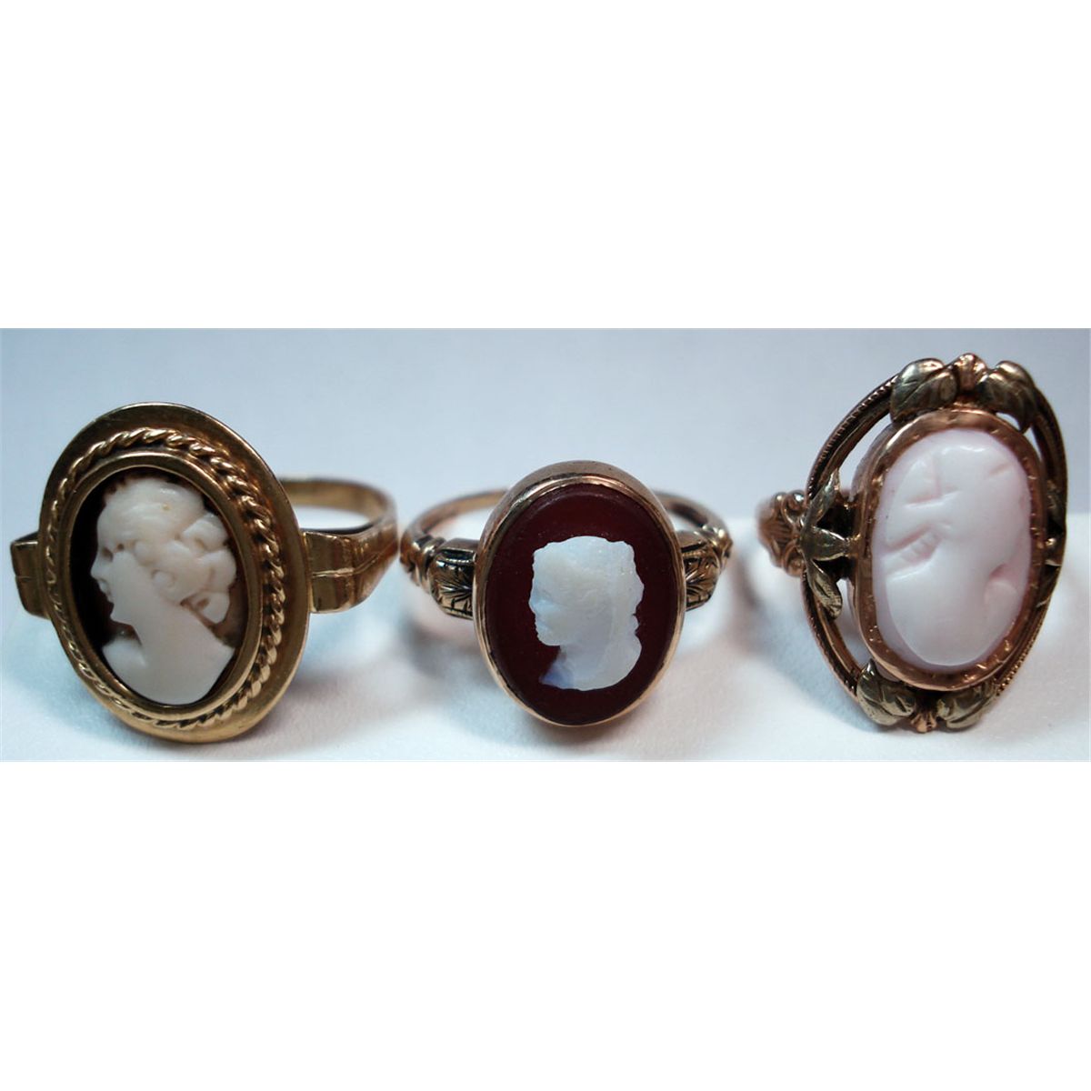 Lot of Vintage Cameo Rings