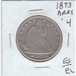 1873 SEATED HALF DOLLAR