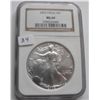 Image 1 : $1 SILVER AMERICAN EAGLE .999 OUNCE NGC MS 69