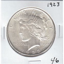 1923 $1 PEACE DOLLAR BU SHARP