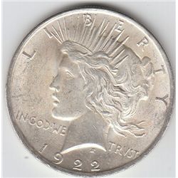 1922 $1 PEACE SILVER DOLLAR BU UNCIRCULATED