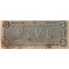Image 2 : $5 CSA CONFEDERATE CIVIL WAR CURRENCY 1864