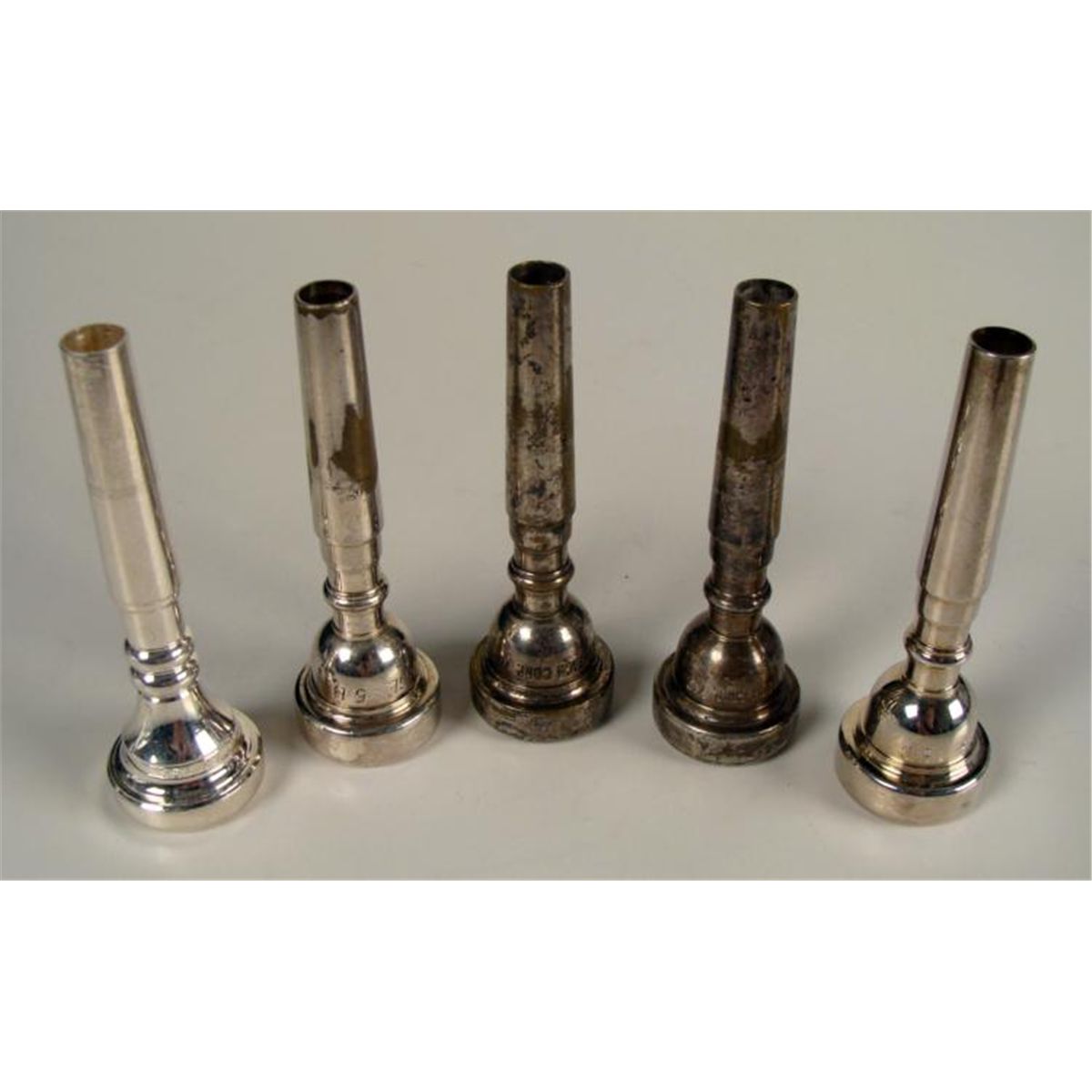 5 Trumpet Mouthpieces 1.5C, 7C, 5B Bach, Benge, Jupiter