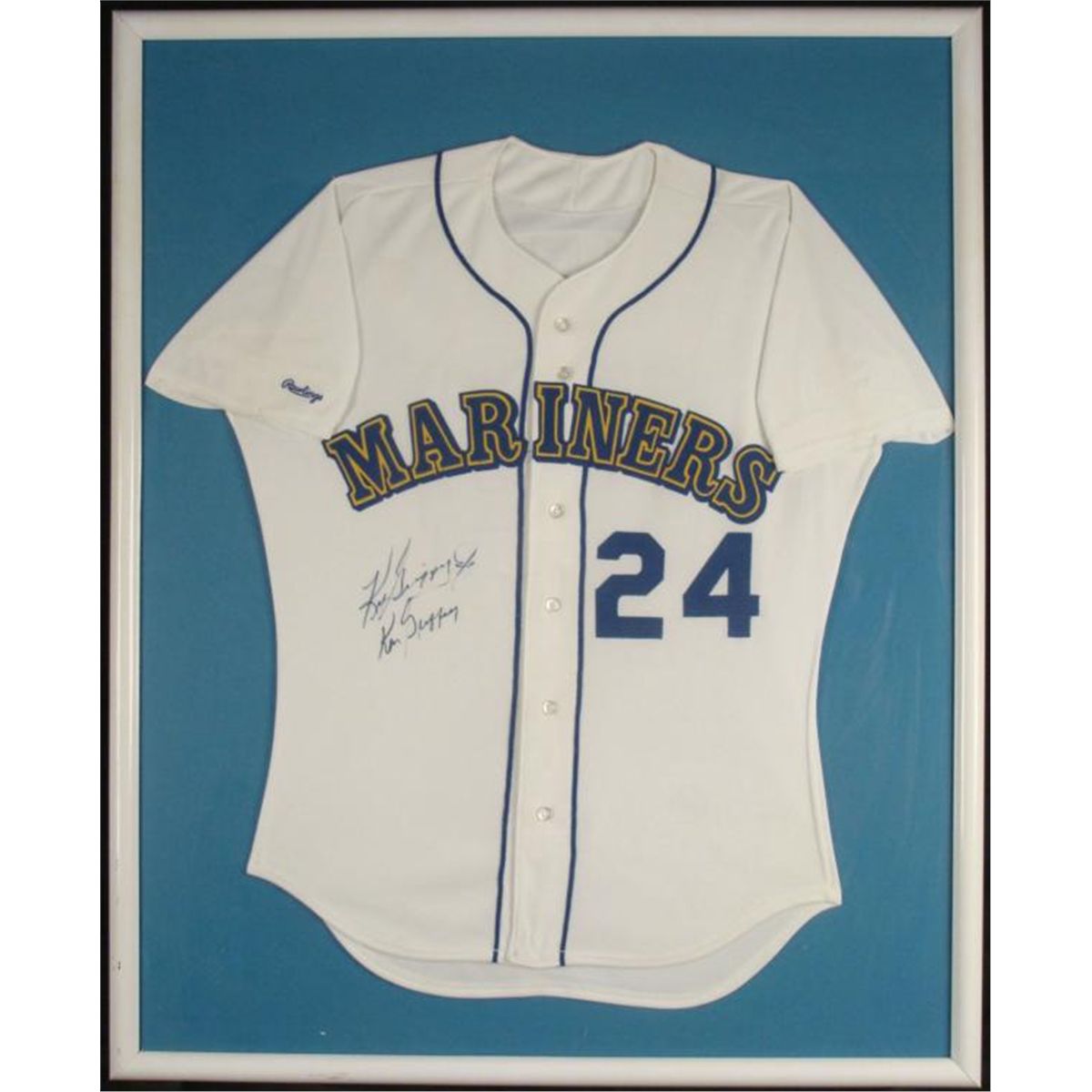 Ken Griffey Jr & Sr Double Signed Mariners Jersey Rare