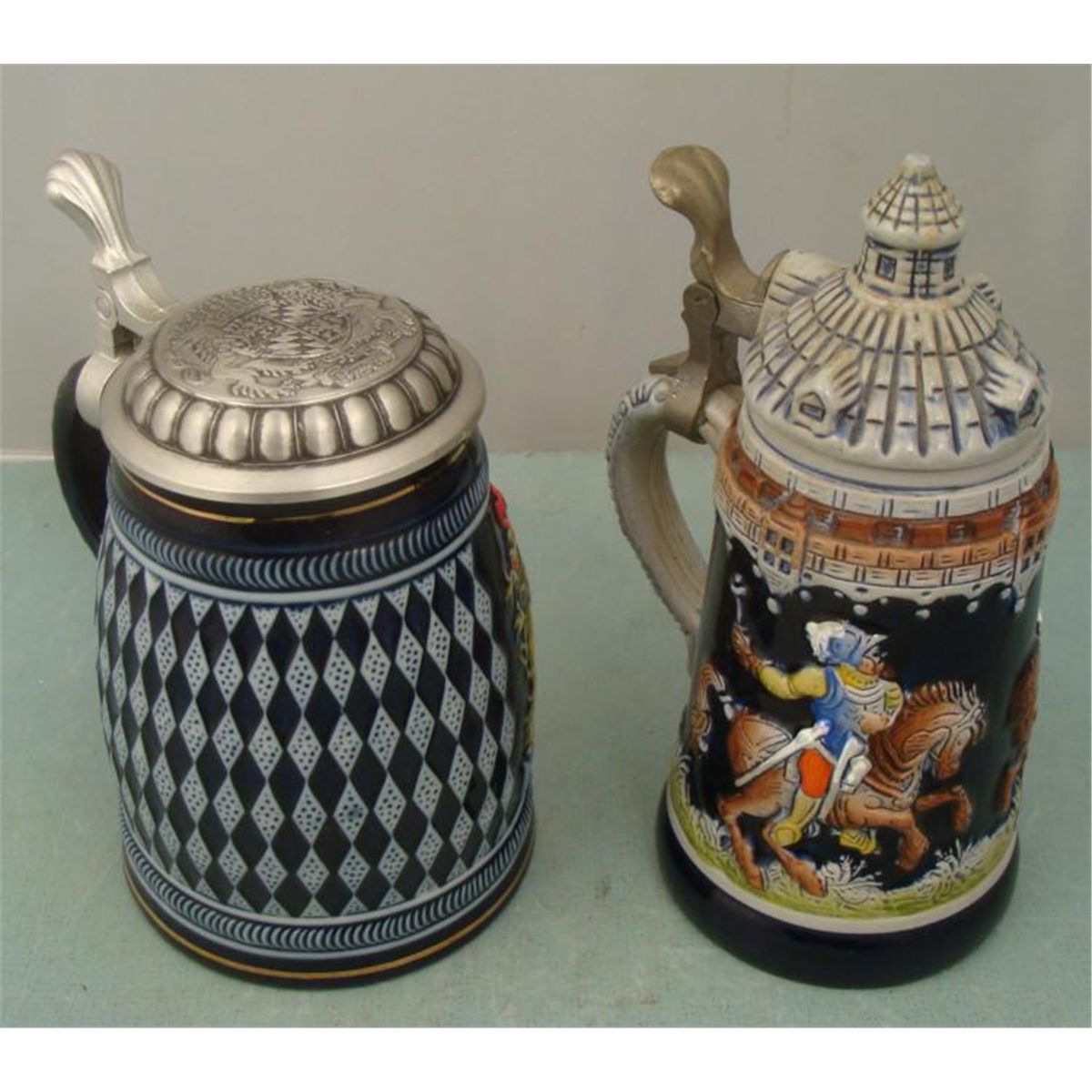 2 German Beer Steins Disney World & King West Germany