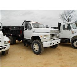 1985 FORD F800 S/A FLAT DUMP