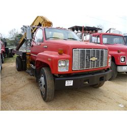 1991 GMC KODIAK S/A FLATBED BOOM TRUCK
