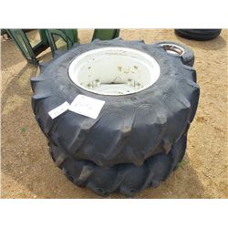 (1) LOT 2 16.9-24 TIRES & WHEELS