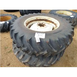 (1) LOT 2 18.4-34 TIRES & WHEELS