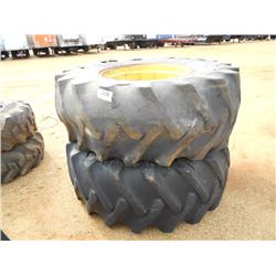(1) LOT 2 24.5-32 TIRES & WHEELS