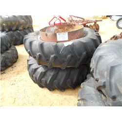 (1) LOT 2 TRACTOR TIRES & WHEELS