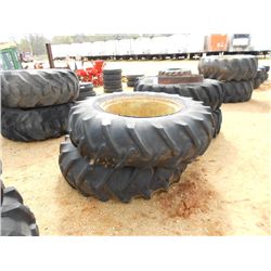 (1) LOT 2 18.4-34 TIRES & WHEELS
