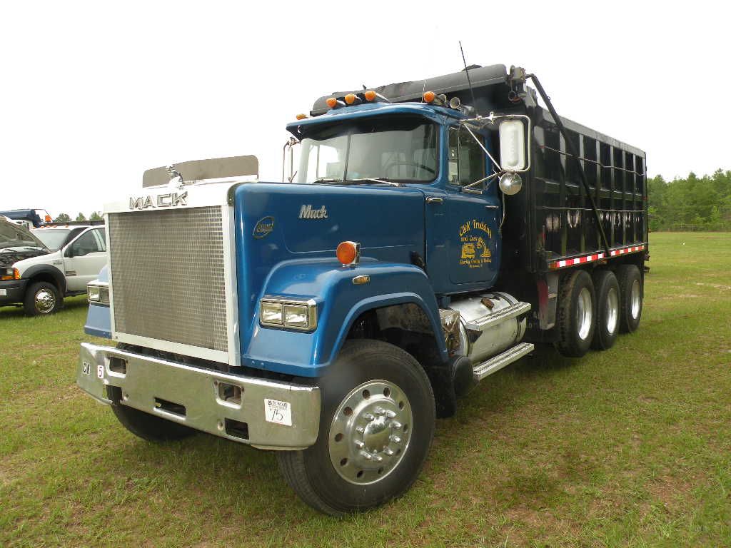 1986 MACK RW 713 TRI AXLE DUMP TRUCK J.M. Wood Auction Company, Inc.