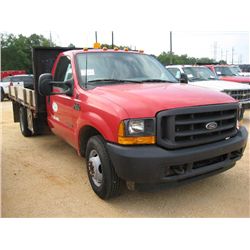2001 FORD F350XL FLATBED TRUCK
