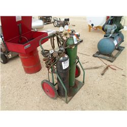 ACEDYLENE TORCH ON 2 WHEEL DOLLY