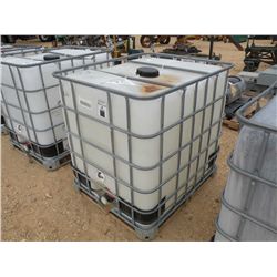 250 GAL PLASTIC TANK W/METAL FRAME