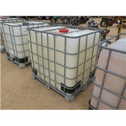 250 GAL PLASTIC TANK W/METAL FRAME