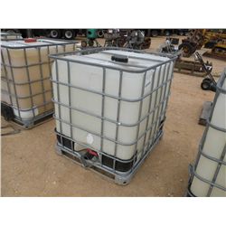 250 GAL PLASTIC TANK W/METAL FRAME