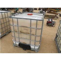 250 GAL PLASTIC TANK W/METAL FRAME