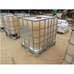 250 GAL PLASTIC TANK W/METAL FRAME