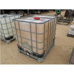 250 GAL PLASTIC TANK W/METAL FRAME