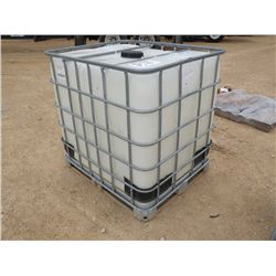 250 GAL PLASTIC TANK W/METAL FRAME