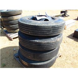 (1) LOT (4) 9.00-20 TIRES & RIMS