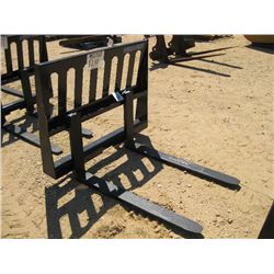 (UNUSED) VERSATECH PALLET FORK ATTACH, FITS SKID STEER LOADER