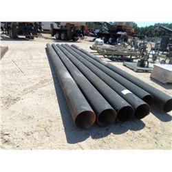 1 LOT (6) 12" X 30' COATED STEEL PIPE