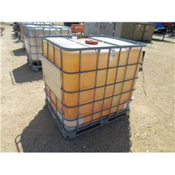 250 GALLON PLASTIC TANK W/METAL FRAME