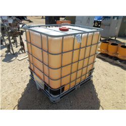 250 GALLON PLASTIC TANK W/METAL FRAME