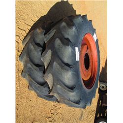 1 LOT (2) 20.8-38 TIRES & RIMS