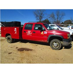 2003 CHEVROLET 3500 CREWCAB SERVICE TRUCK