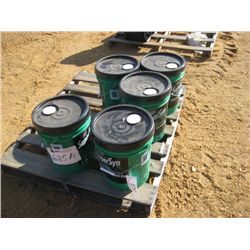 1 LOT (5) 35# BUCKET 75W-90 SYNTHETIC GEAR OI