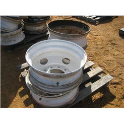 1 LOT (4) 22.5 X 8.5 STEEL RIMS