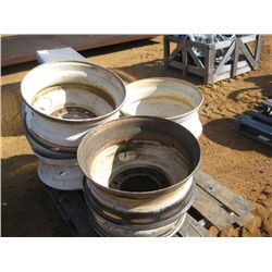 1 LOT (7) 22.5 X 8.5 STEEL RIMS