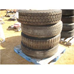 1 LOT (4) TRUCK TIRES & WHEELS