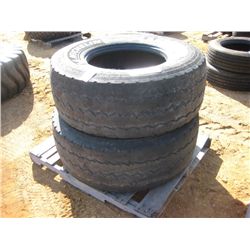 1 LOT (2) TRUCK TIRES