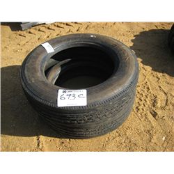 1 LOT (2) 255/70R22.5 TIRES
