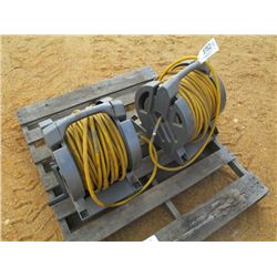 1 LOT (2) 3/8" REEL AIR HOSES