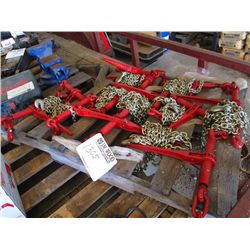 1 LOT (12) LOAD BINDER & CHAIN