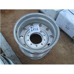 2 EA 8.25 X 22.5 DISH ALUM RIMS