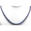 Image 2 : Natural Tanzanite Smooth Faceted Round Gradual Beads Necklace Gemstone 83.50ctw with brass clasp