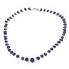 Image 1 : Natural Tanzanite Smooth Teardrop Beads Stringing Necklace Gemstones 92.35ctw with brass clasp